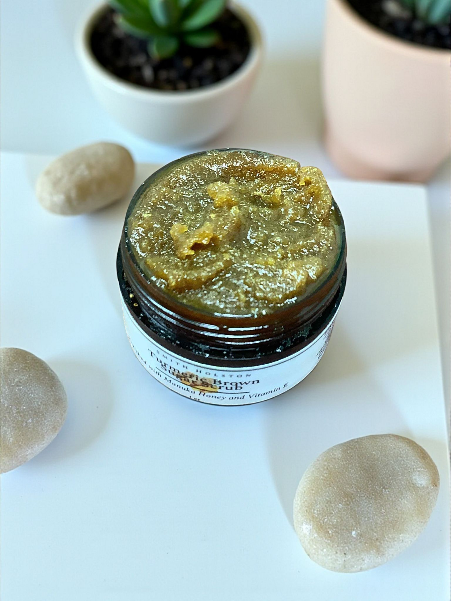 Emulsified Turmeric Brown Sugar Facial Scrub with Manuka Honey