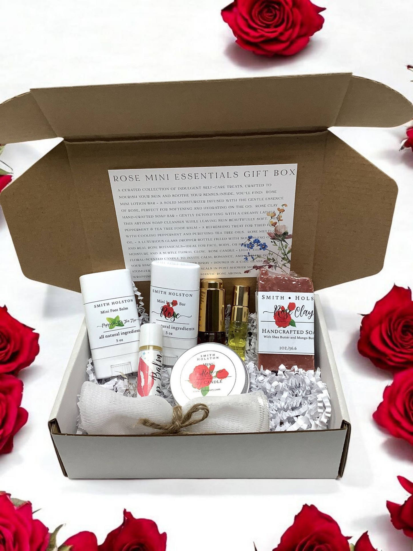 Rose Mini Essential Gift Box – Natural Self-Care Gift Set Mother Day- Birthday