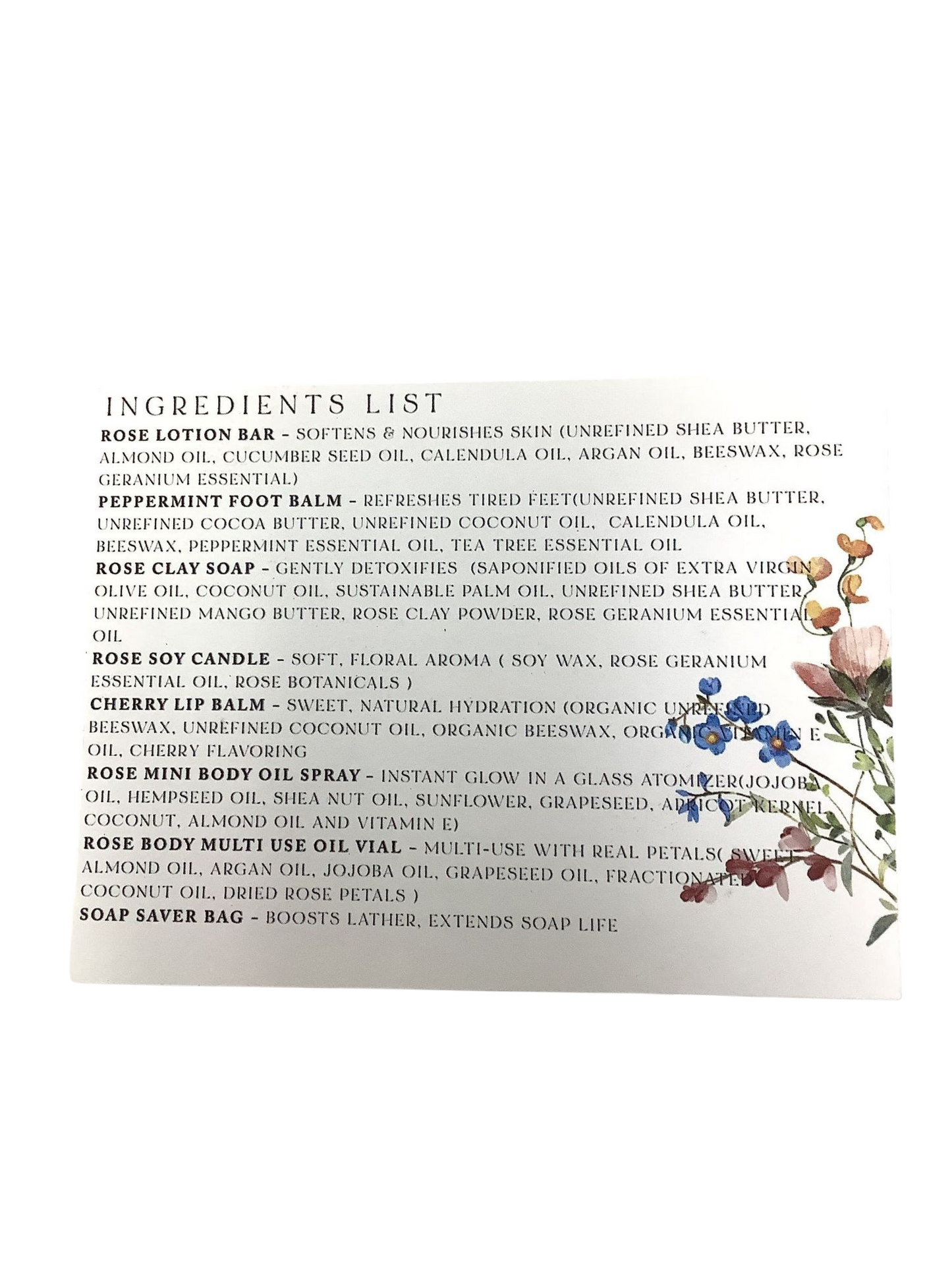 Rose Mini Essential Gift Box – Natural Self-Care Gift Set Mother Day- Birthday