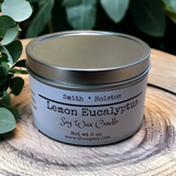 Energize Your Space: Lemon Eucalyptus Essential Oil Soy Candle 8 0z