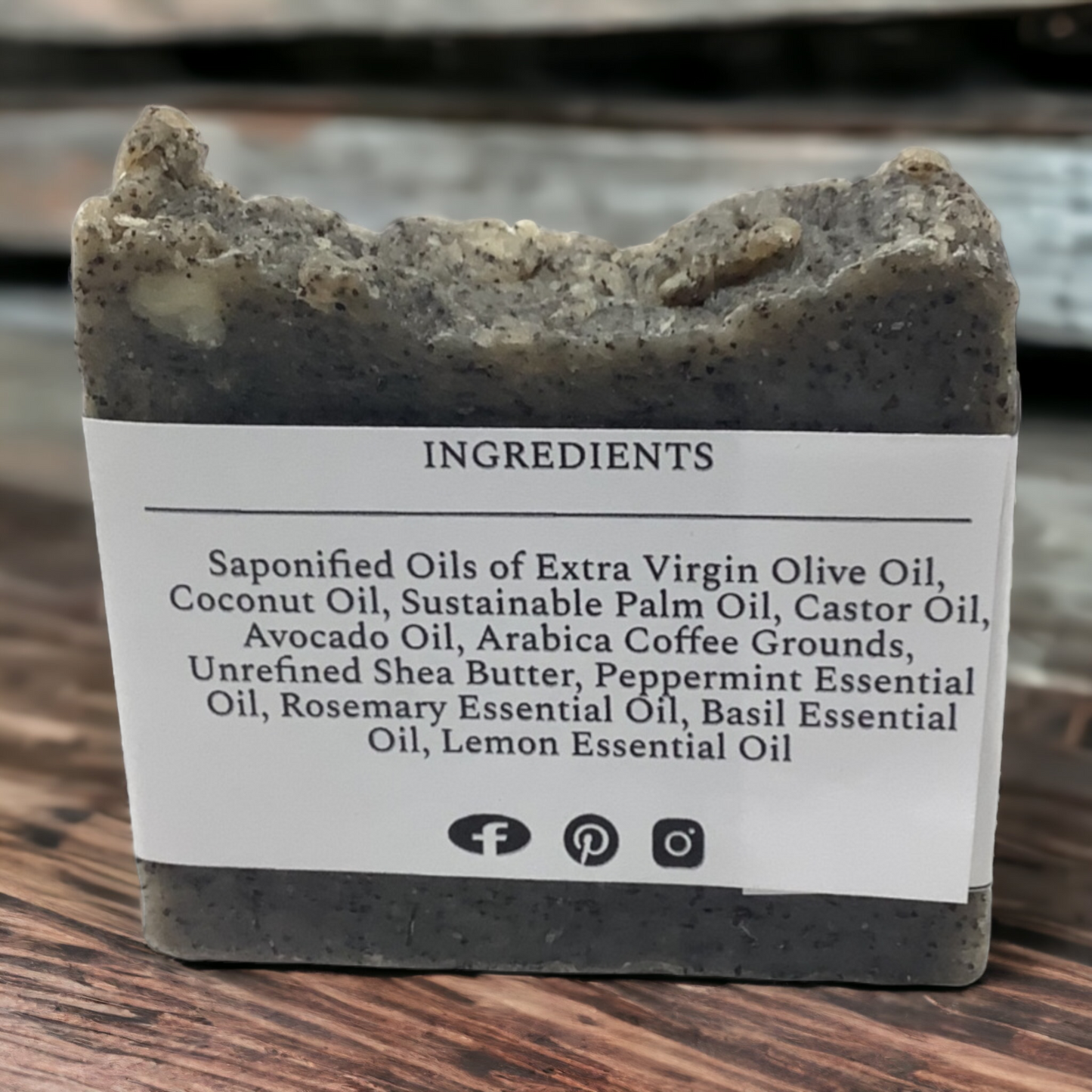Herbal Coffee Scrub Bar Soap with Coffee Grinds