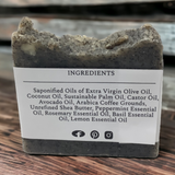 Awaken Your Skin: Herbal Coffee Scrub Bar Soap with Coffee Grinds