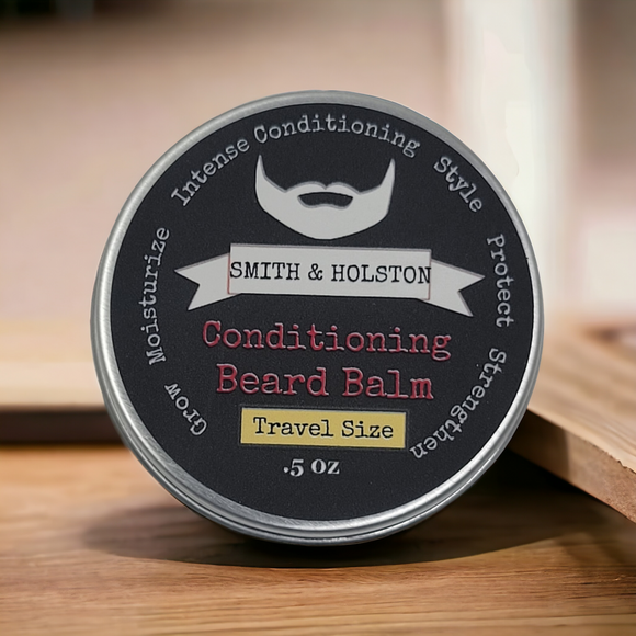 Travel Size Premium Beard Balm: Leave-In Conditioner with Jojoba & Argan Oil for Enhanced Grooming and Growth