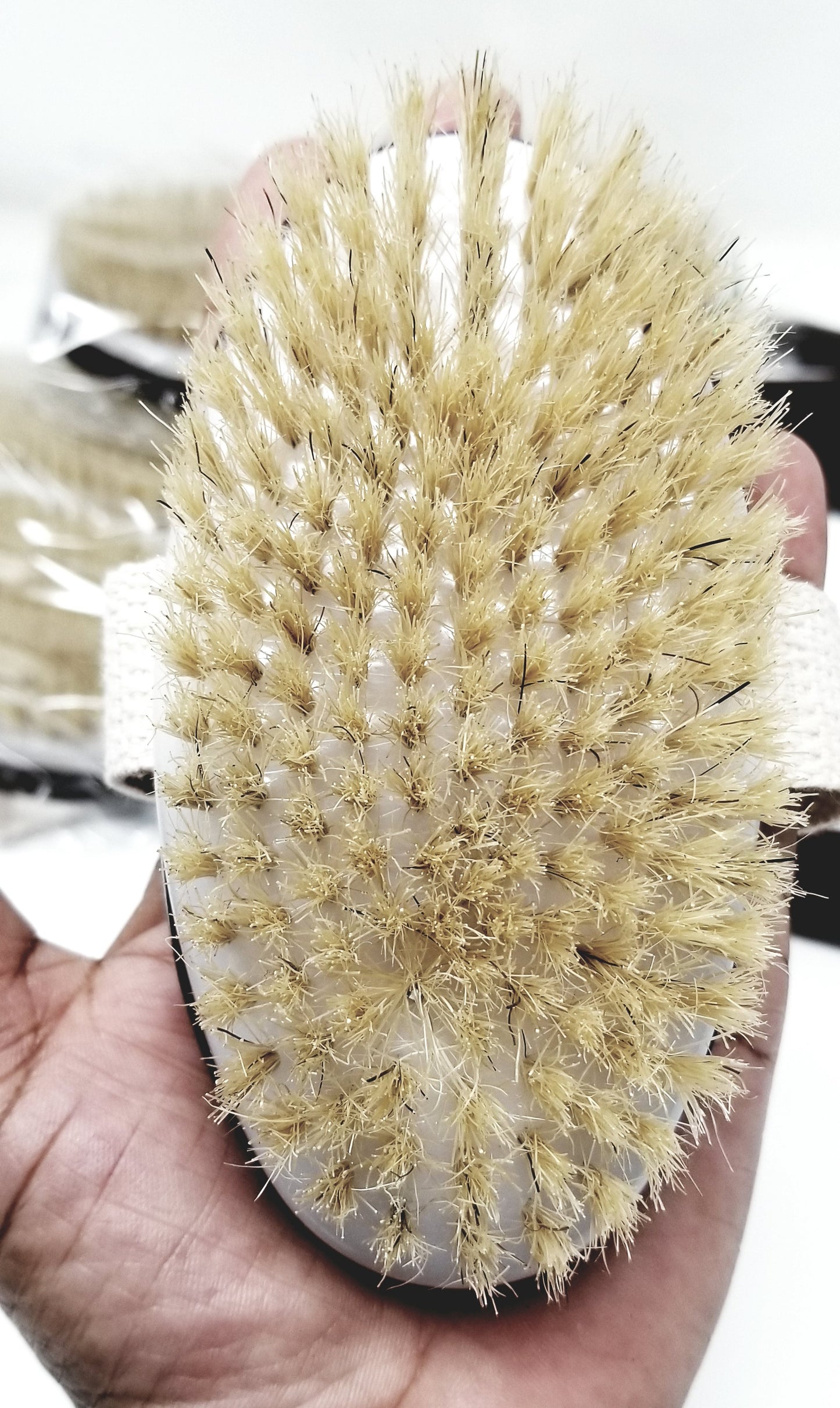 Wooden Bath Shower Body Brush with Removable Handle, Long Handle Back Scrubber, Dry Brushing