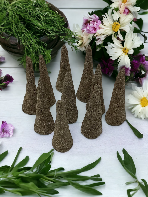 Nature's Essence: Handcrafted Natural Incense Cones Collection