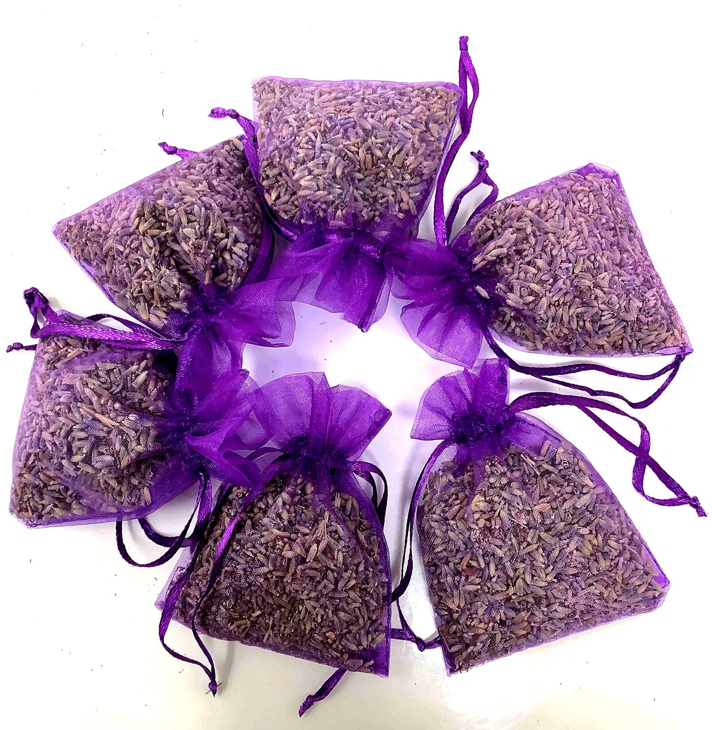 Set of 6 Lavender Sachet Bags for Natural Freshness , Deodorizing and Gift Giving