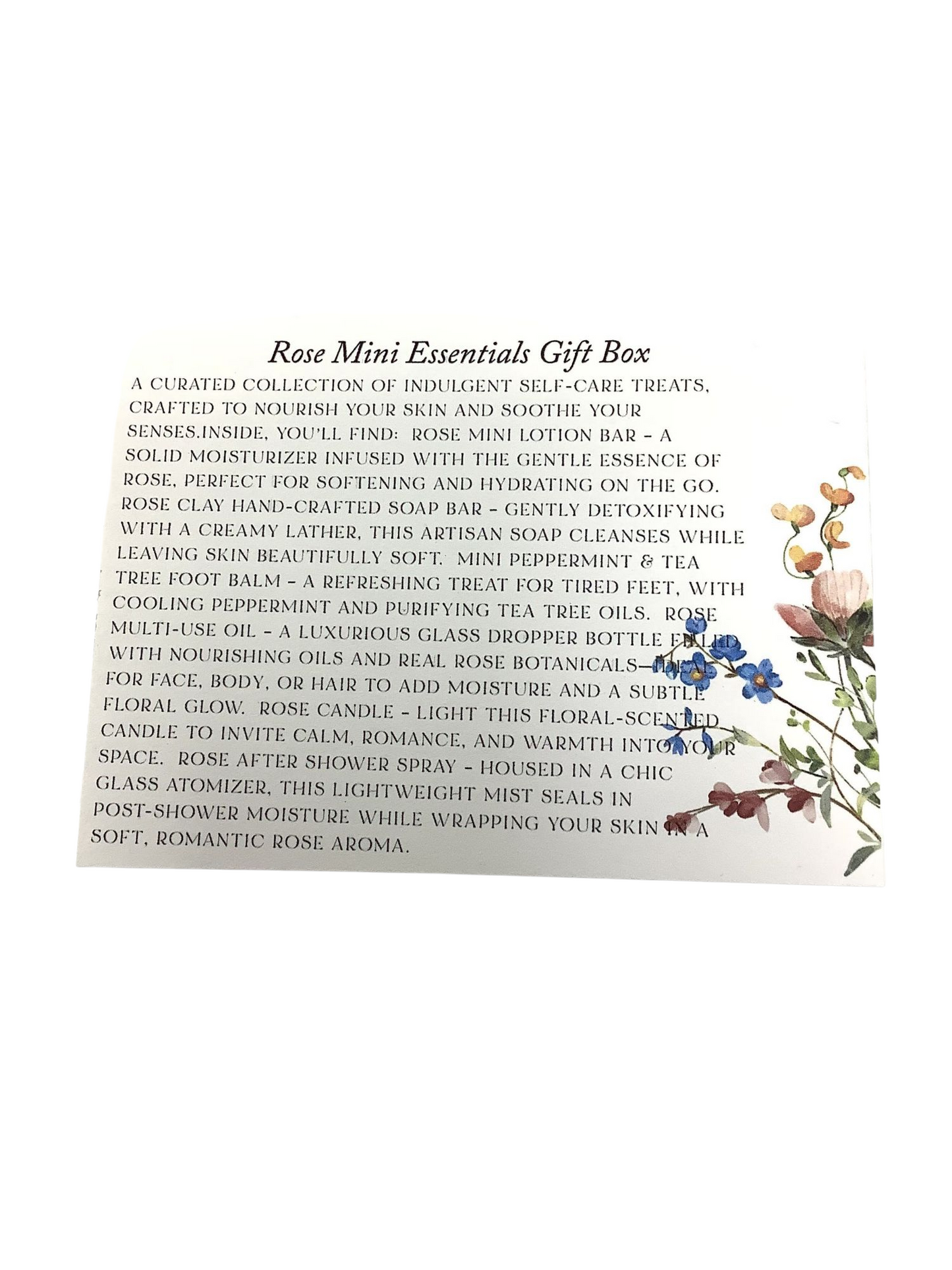 Rose Mini Essential Gift Box – Natural Self-Care Gift Set Mother Day- Birthday