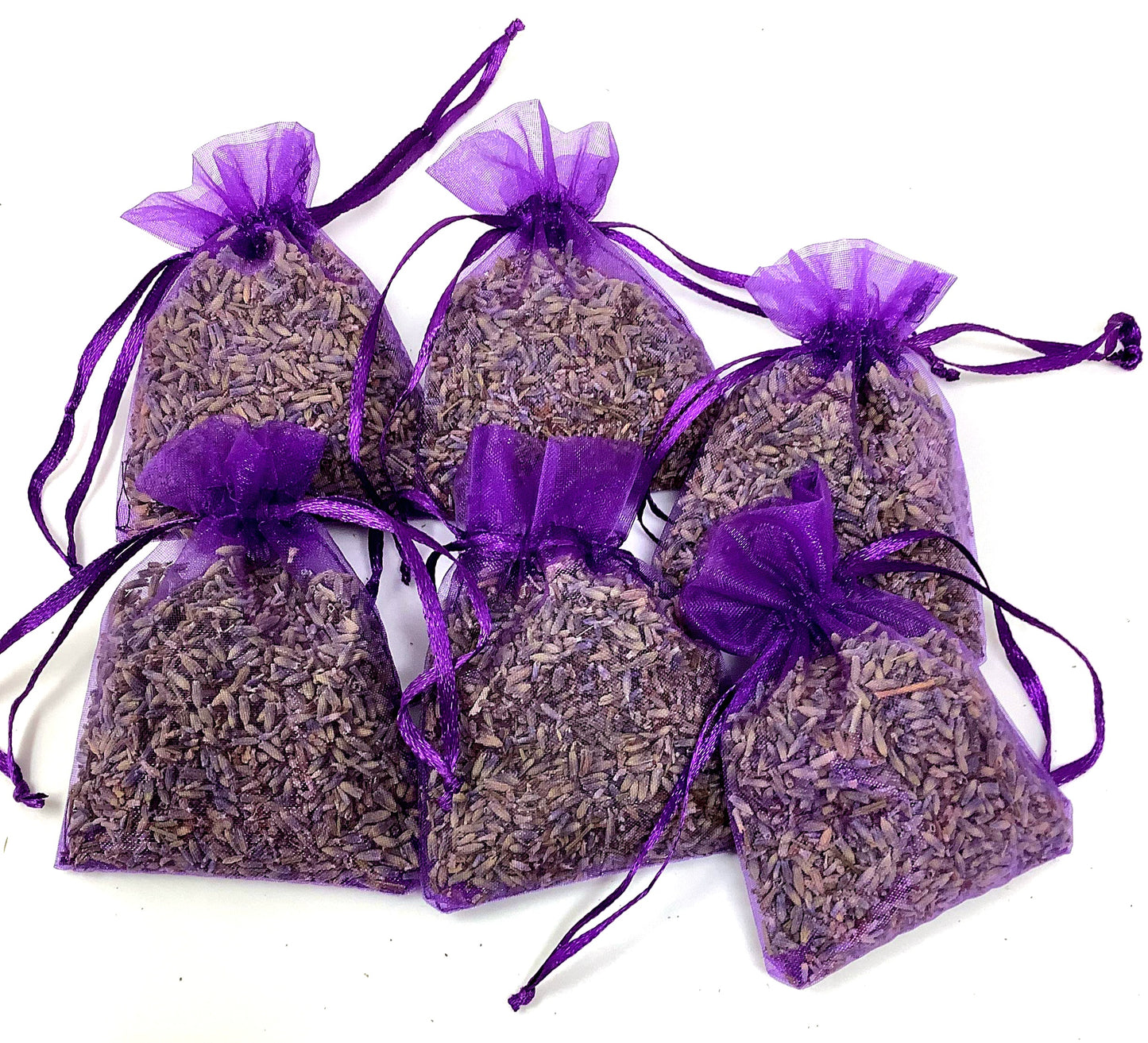 Set of 6 Lavender Sachet Bags for Natural Freshness , Deodorizing and Gift Giving