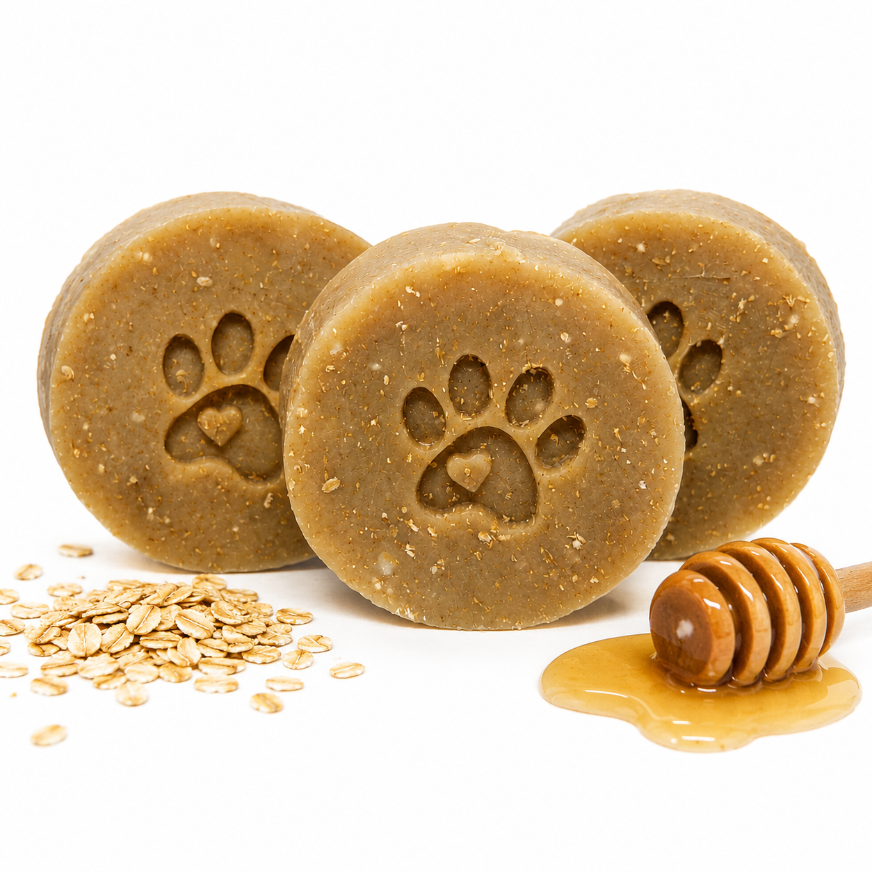 Natural Dog Shampoo Bar, Goat Milk & Oatmeal Dog Soap, Unscented Pet Shampoo for Dry & Itchy Skin, Handmade Dog Grooming Bar with Neem Oil, 4.2 oz