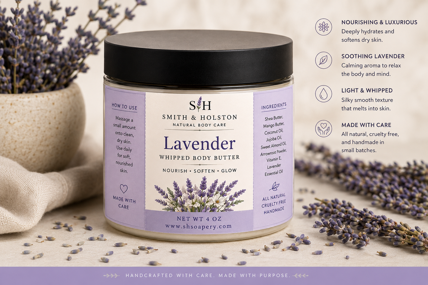Lavender Whipped Shea Mango Body Butter