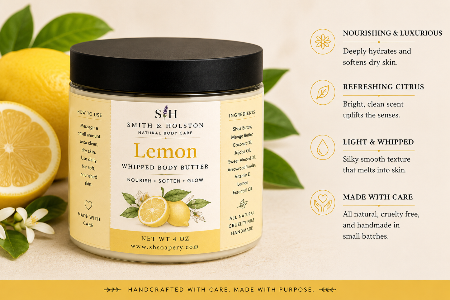 Lemon Whipped Shea Mango Body Butter