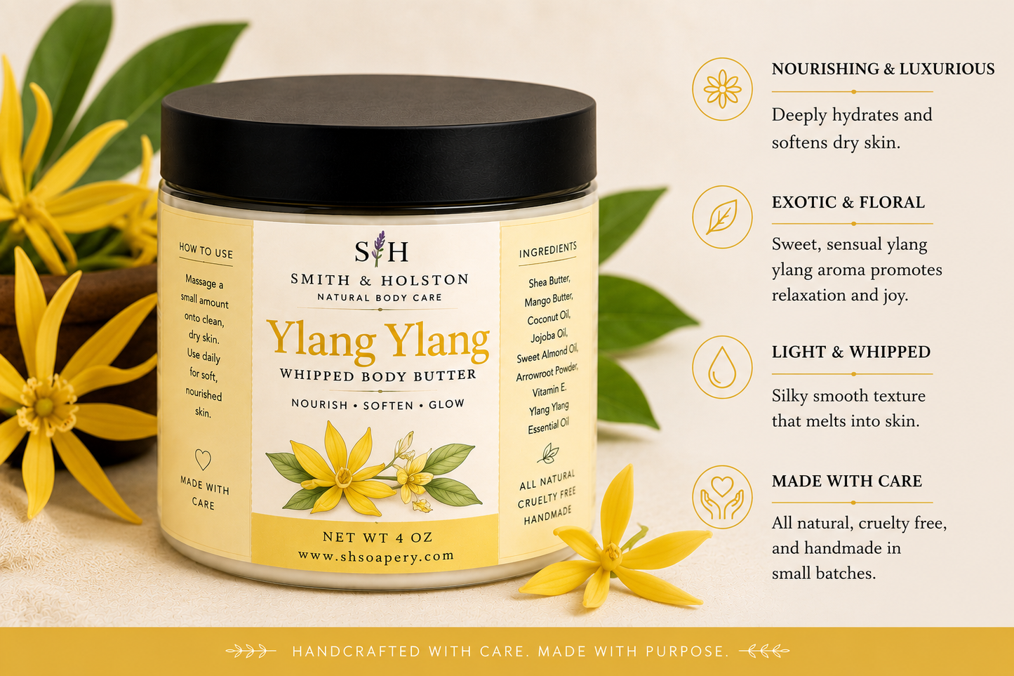 Ylang Ylang Whipped Shea Mango Body Butter