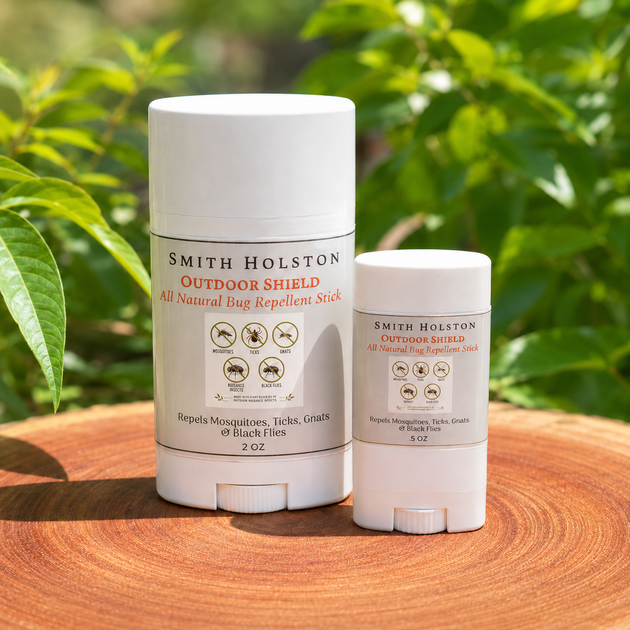 DEET-Free Natural Bug Repellent Family Pack, Outdoor Shield Sticks, 2 Full Size + 2 Pocket Size