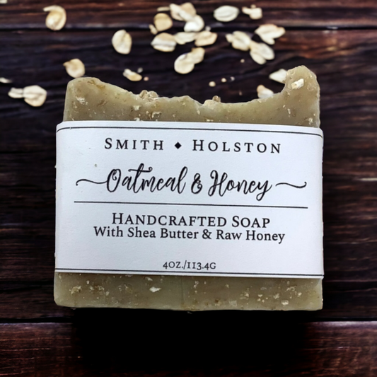 Nature's Harmony: All-Natural Oatmeal and Honey Bar Soap