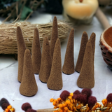 10 Premium Cinnamon All Natural Hand Rolled Incense Cones Spiced Aromatherapy Delight