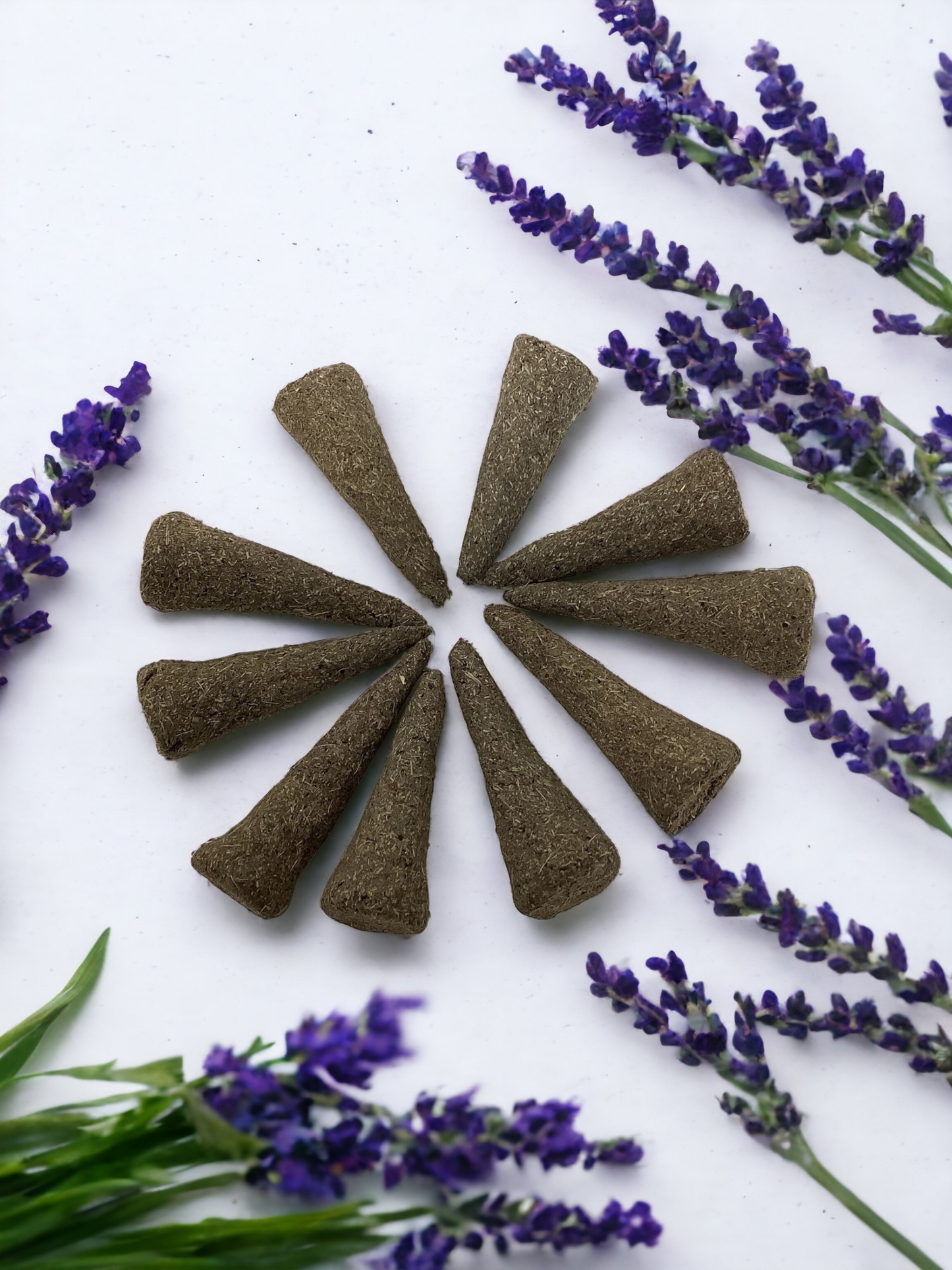 10 Premium Lavender Handrolled Incense Cones for Relaxation and Aromatherapy