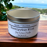 Refresh Your Space: Eucalyptus Mint Soy Candle with Peppermint & Eucalyptus Essential Oil 8 ozs
