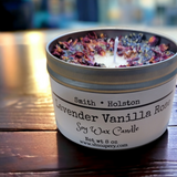 Lavender Vanilla Rose Geranium Soy Wax Candle: Relaxation in Every Glow
