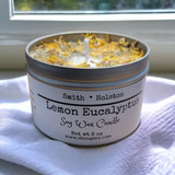 Energize Your Space: Lemon Eucalyptus Essential Oil Soy Candle 8 0z