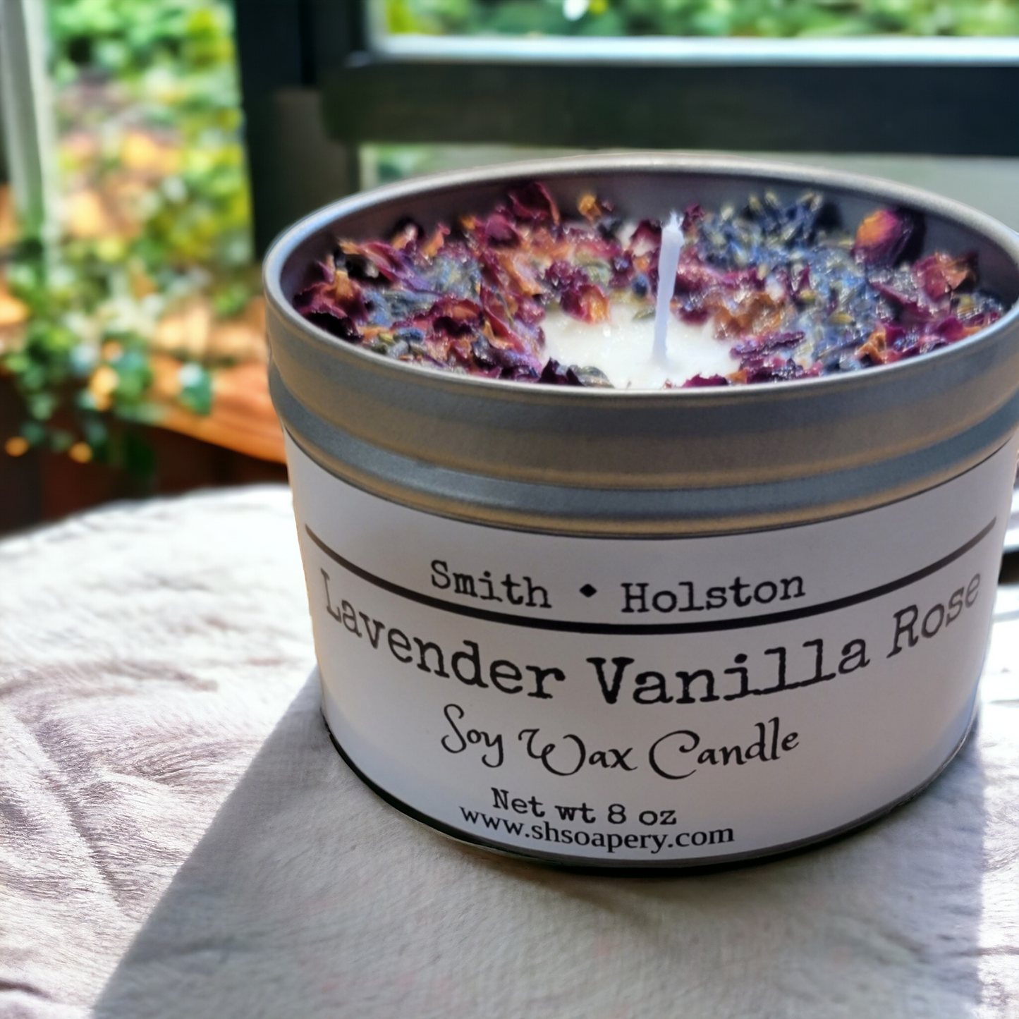 Lavender Vanilla Rose Geranium Soy Wax Candle: Relaxation in Every Glow