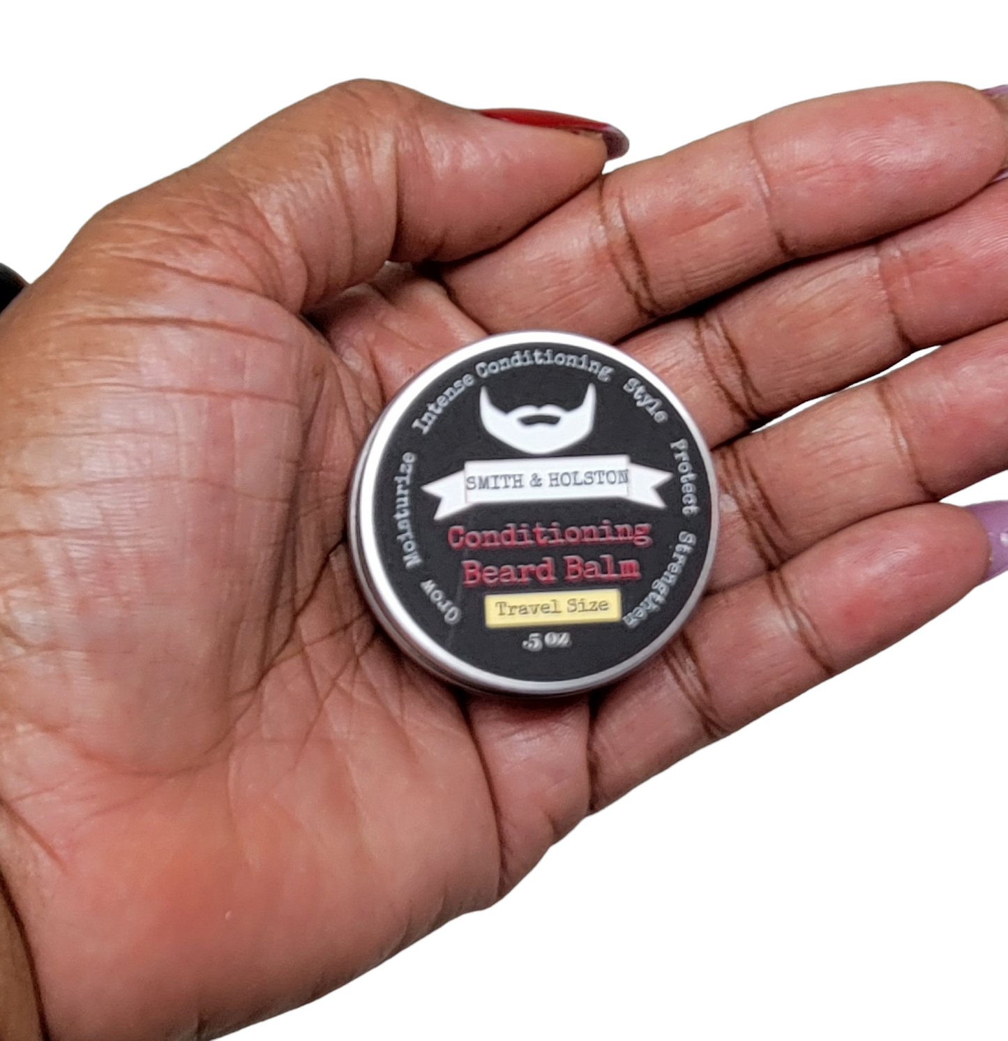 Travel Size Premium Beard Balm: Leave-In Conditioner with Jojoba & Argan Oil for Enhanced Grooming and Growth