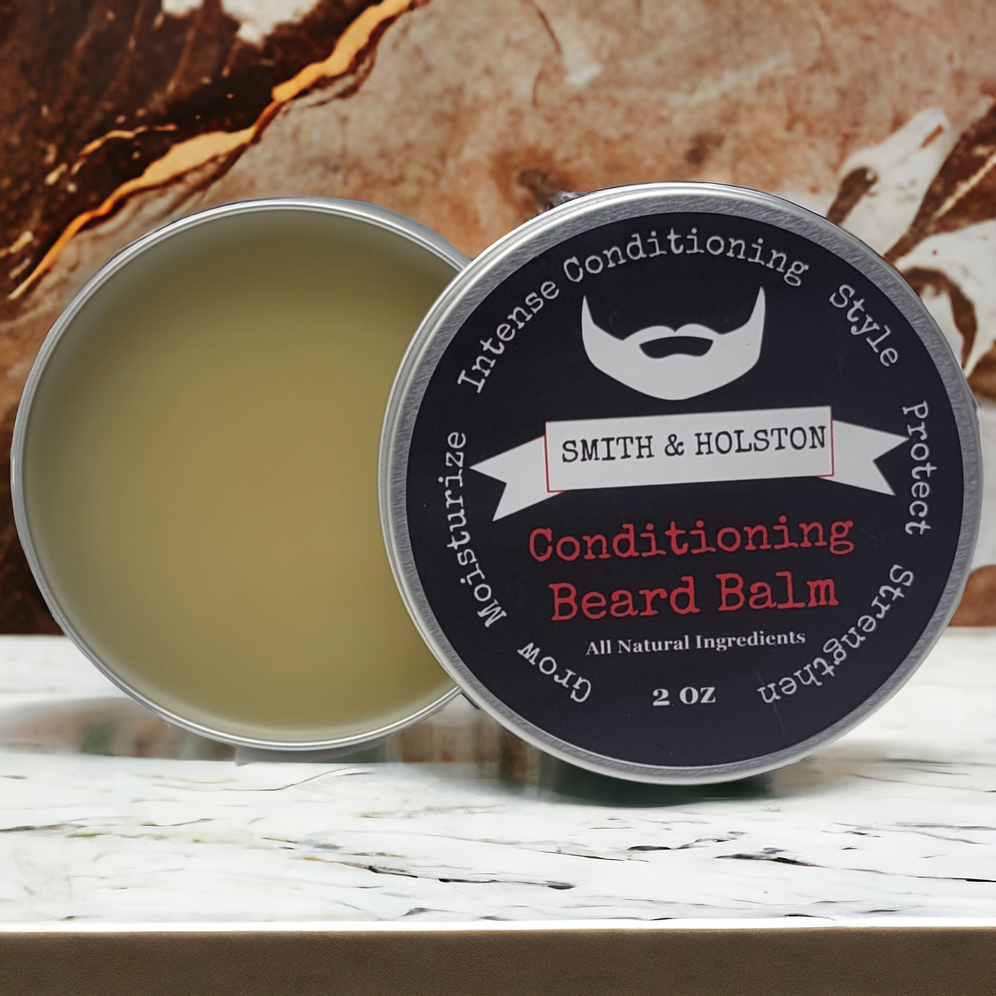 Premium Beard Balm: Leave-In Conditioner with Jojoba & Argan Oil for Enhanced Grooming and Growth