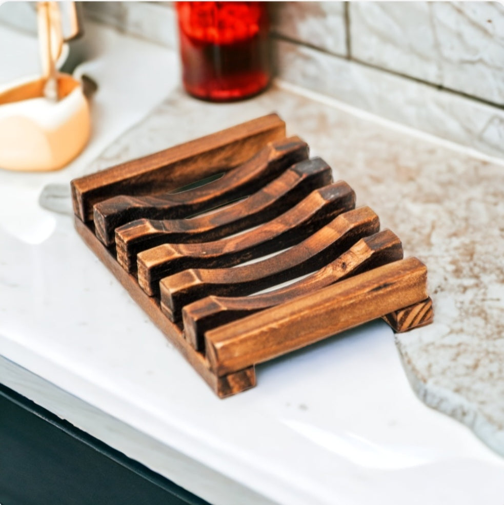 Natural Wood Soap Dish