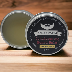 Travel Size Premium Beard Balm: Leave-In Conditioner with Jojoba & Argan Oil for Enhanced Grooming and Growth