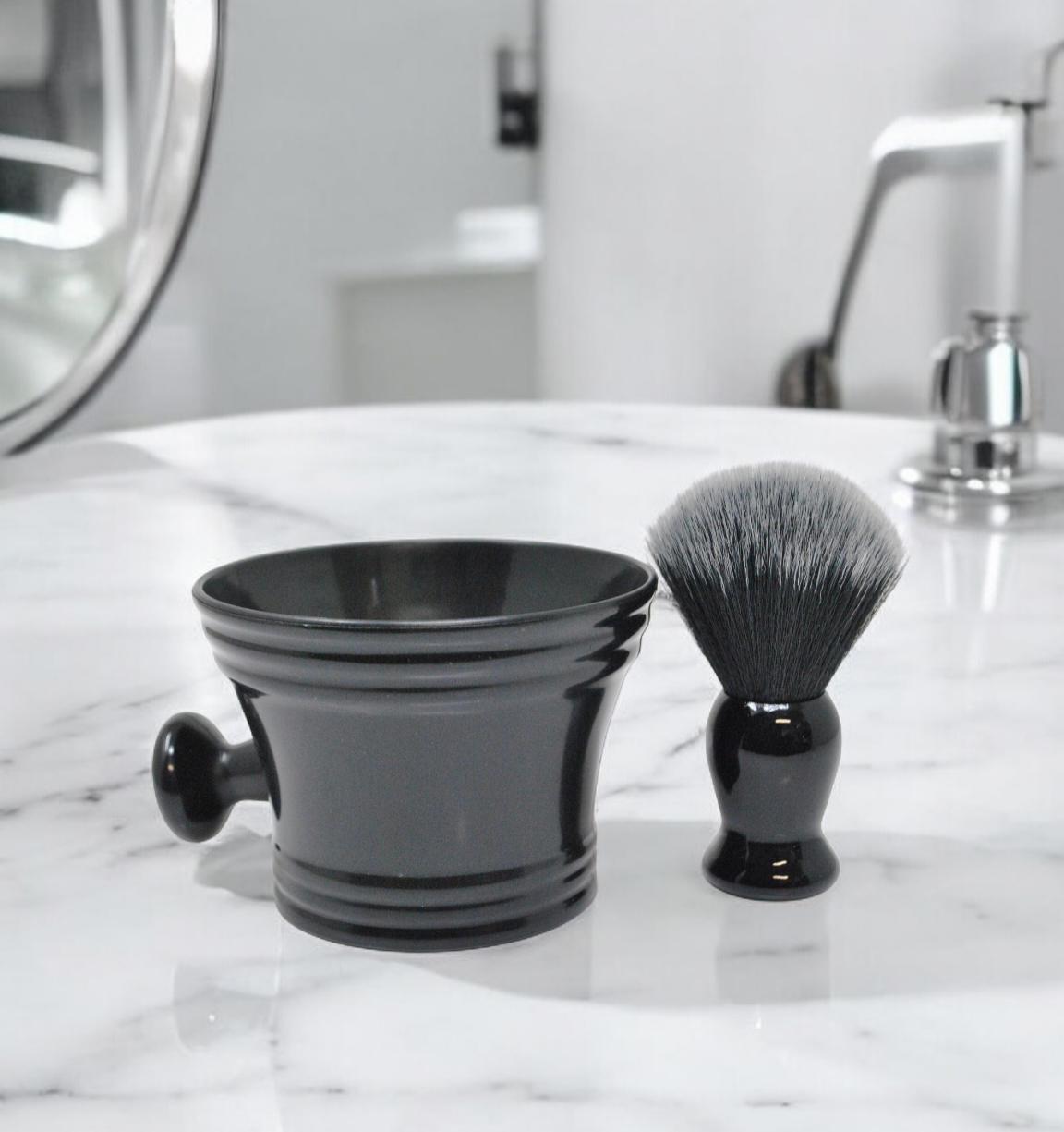 Ergonomic Shaving Bowl & Brush Set – Durable, Lightweight & Perfect for Wet Shaving