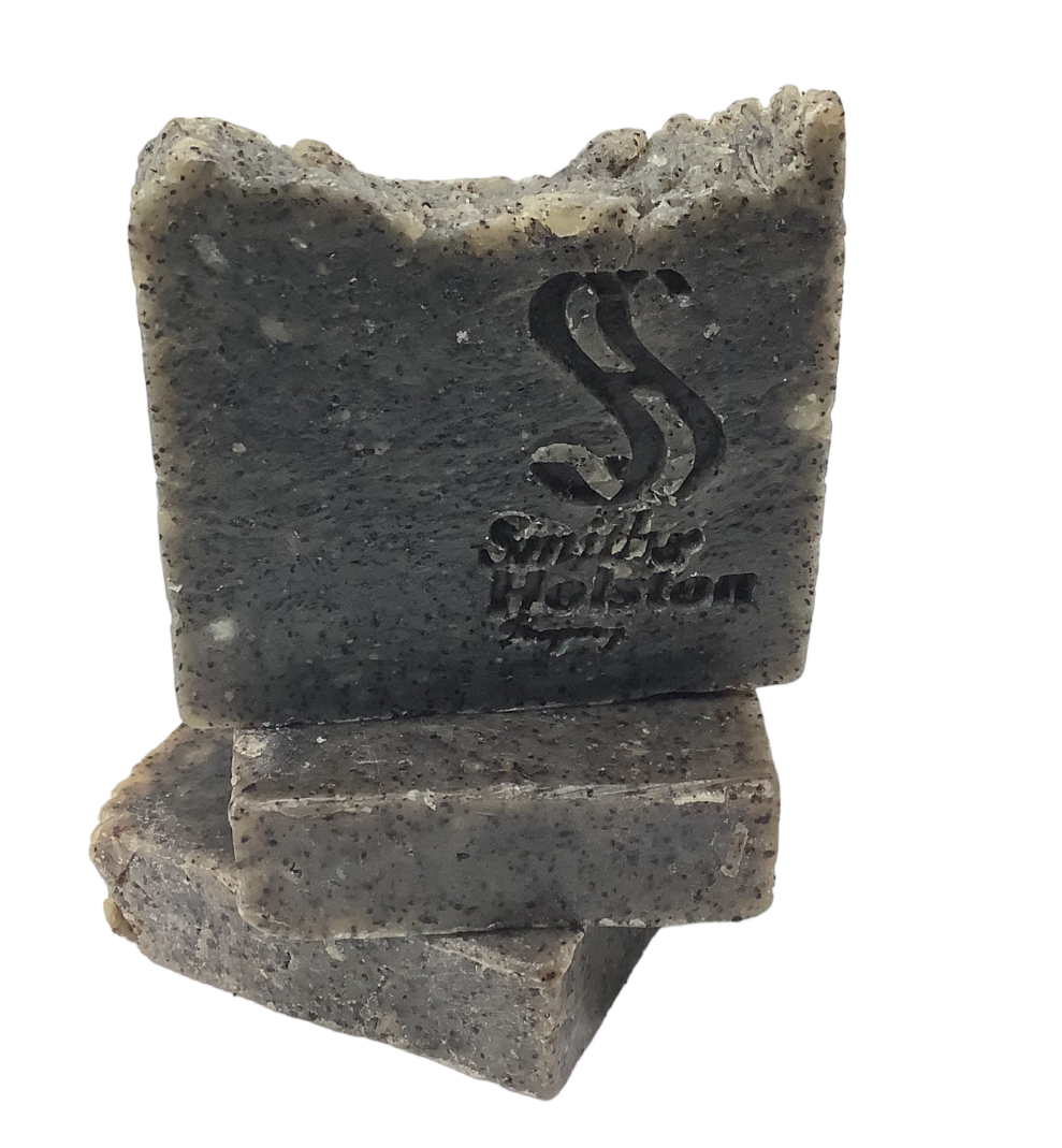 Awaken Your Skin: Herbal Coffee Scrub Bar Soap with Coffee Grinds